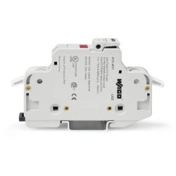 WAGO 811-411 2-conductor fuse terminal block; for class CC fuses; 1-pole; with blown fuse indication; for DIN-rail 35 x 15 and 35 x 7.5; 16 mm<sup>2</sup>; CAGE CLAMP®; 16,00 mm<sup>2</sup>; light gray