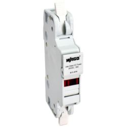 WAGO 811-414 2-conductor fuse terminal blocks; for class CC fuses; 1-pole; with blown fuse indication; 24 VDC; for DIN-rail 35 x 15 and 35 x 7.5; 16 mm<sup>2</sup>; CAGE CLAMP®; 16.00 mm<sup>2</sup>; light gray