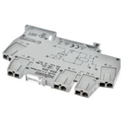 WAGO 859-359 Relay modules; Nominal input voltage: 230 VAC; 1 changeover contact; with gold contacts; Red status indicator; Module width: 6 mm; 2.50 mm<sup>2</sup>; gray