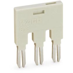 WAGO 859-403 Push-in type jumper bar; Light gray; Insulated; 18 A; 3-position