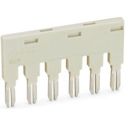 WAGO 859-406 Push-in type jumper bar; Light gray; Insulated; 18 A; 6-position