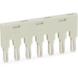 WAGO 859-407 Push-in type jumper bars; Light gray; Insulated; 18 A; 7-position