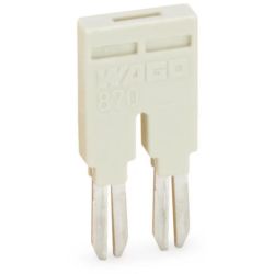 WAGO 870-402 Push-in type jumper bar; insulated; 2-way; Nominal current 18 A; light gray