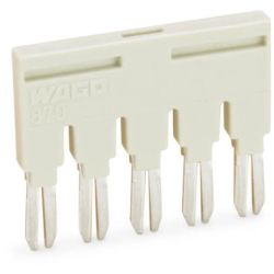 WAGO 870-405 Jumpers; 5-way; insulated; light gray