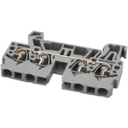 WAGO 870-831 4-conductor through terminal blocks; 2.5 mm<sup>2</sup>; side and center marking; for DIN-rail 35 x 15 and 35 x 7.5; CAGE CLAMP®; 2.50 mm<sup>2</sup>; gray
