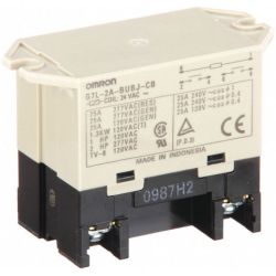 Omron G7L-2A-BUBJ-CB AC24 2PST Normally Open Screw Terminal Upper Bracket with Test Button Class B Insulation 24VAC General Purpose Relay G7L Series