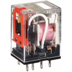 Omron MY2IN AC110/120 (S) with LED Indicator and Lockable Test Button DPDT 110VAC-120VAC Miniature Power Relay MY(S) Series