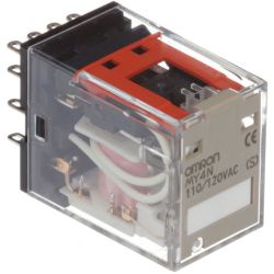 Omron MY4N AC110/120 (S) 4PDT with LED Indicator 110VAC-120VAC Miniature Power Relay MY(S) Series