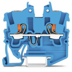 WAGO 2250-1204 TOPJOB&reg;S miniature feedthrough terminal blocks with Push-buttons; DIN-15 rail mount; 2-conductor; 3.5 mm wide; blue