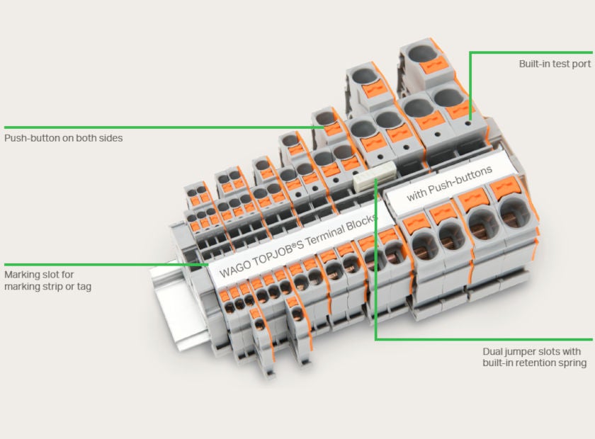 New WAGO TOPJOB S Function Terminal Blocks with Push-Buttons