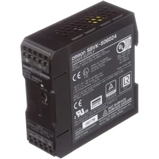 Omron S8VK-S06024 60W 24VDC 2.5A Power Supply Omron S8VK-S06024 60W 24VDC 2.5A Power Supply
