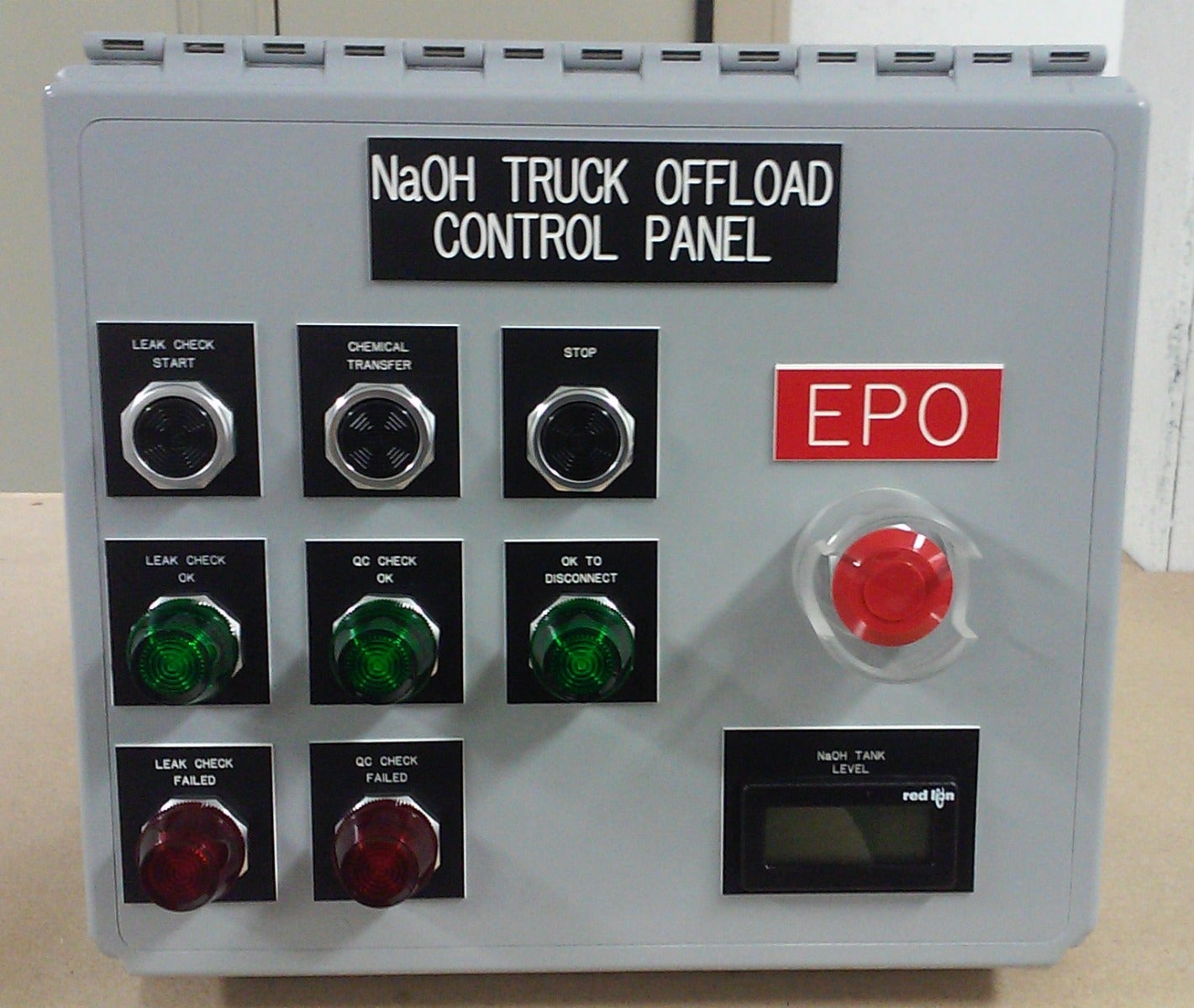 NaOH Truck Offload Control Panel